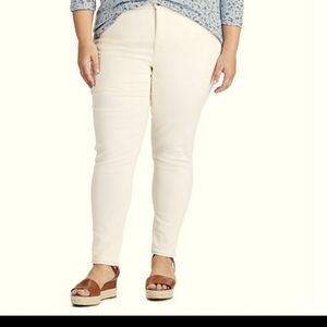 Chaps Women's Corduroy Pants Size 12 Cream White